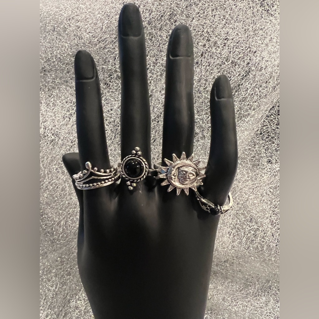 New: Choose Your 5 Pcs Elegant Vintage Stackable Style Finger Jewelry Decor